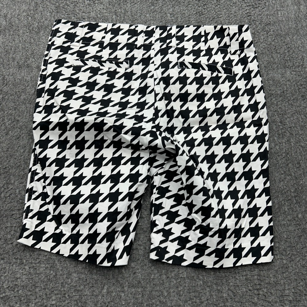 Loudmouth Shorts Womens 6 Bermuda Houndstooth Golf Wild Athleisure Black White - Picture 5 of 8